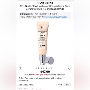 IT Cosmetics CC+ Nude Glow SPF 40 Foundation